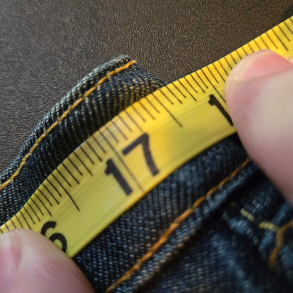 David Kahn Jeans Womens 12 Straight Leg Blue Dark Wash Stretch Denim Made In USA - Picture 6 of 8